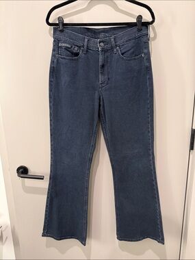 CK Flare Mid Rise Dark Wash Jeans